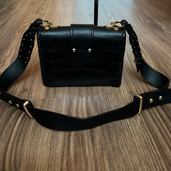 💯 % authentic Prada Black Smooth Calfskin and matte crocodile Cahier bag - Picture 3 of 16